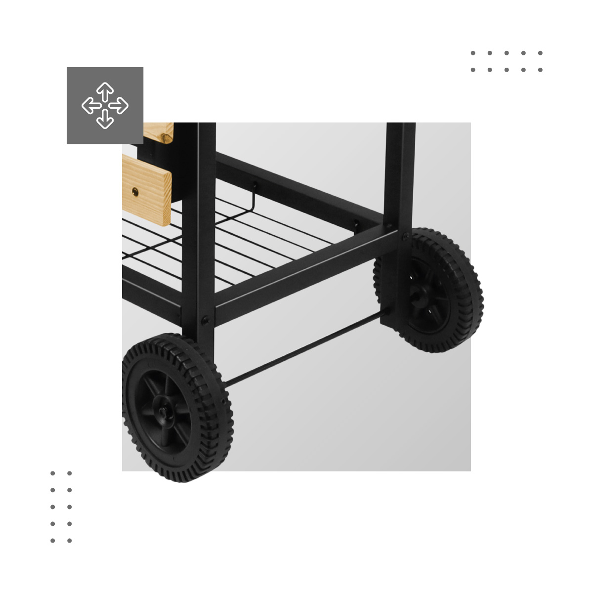 Grill węglowy 80 z kółkami