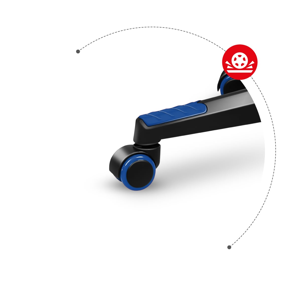 Kółko fotela Huzaro Force 2.5 Blue Mesh