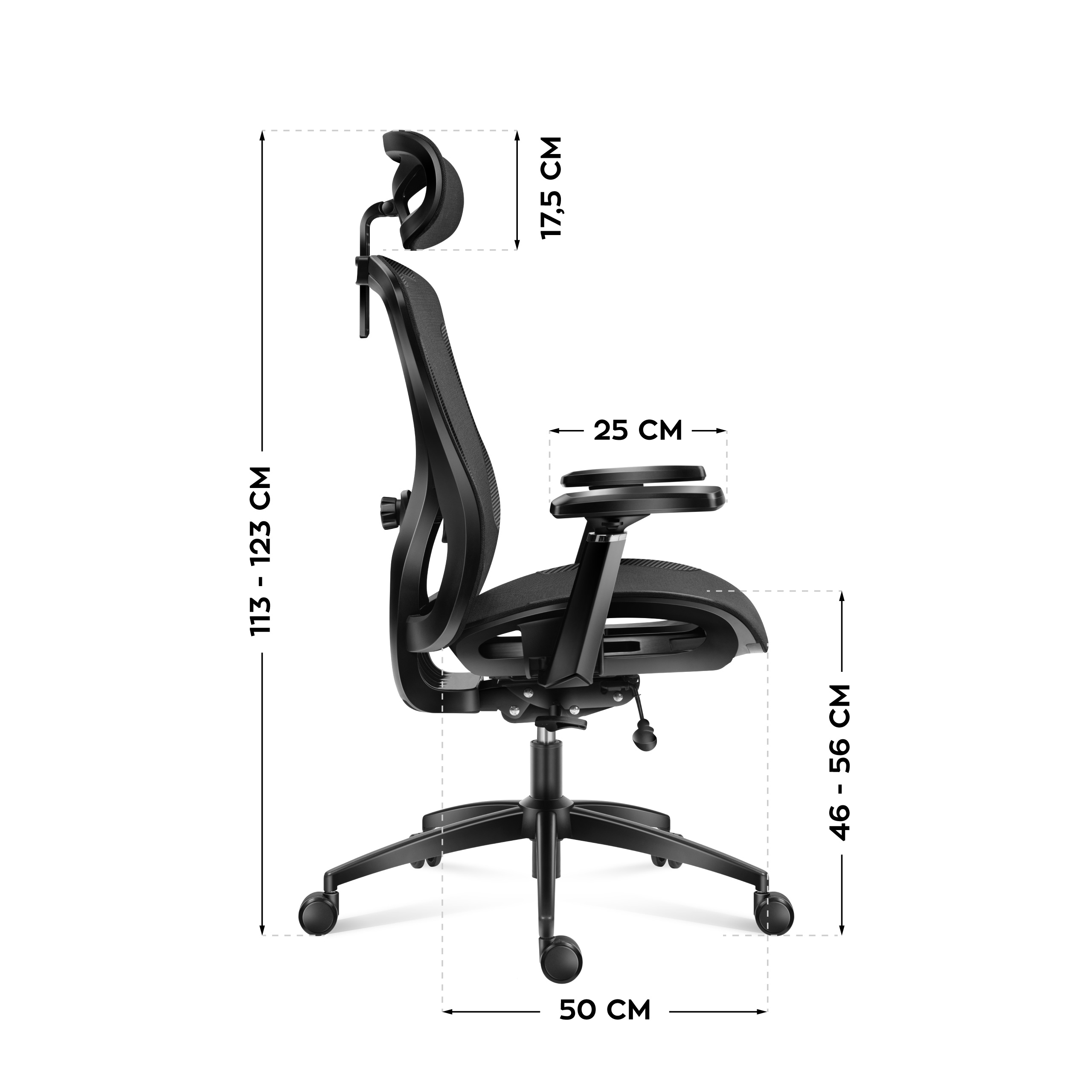 Wymiary fotel Combat 7.3