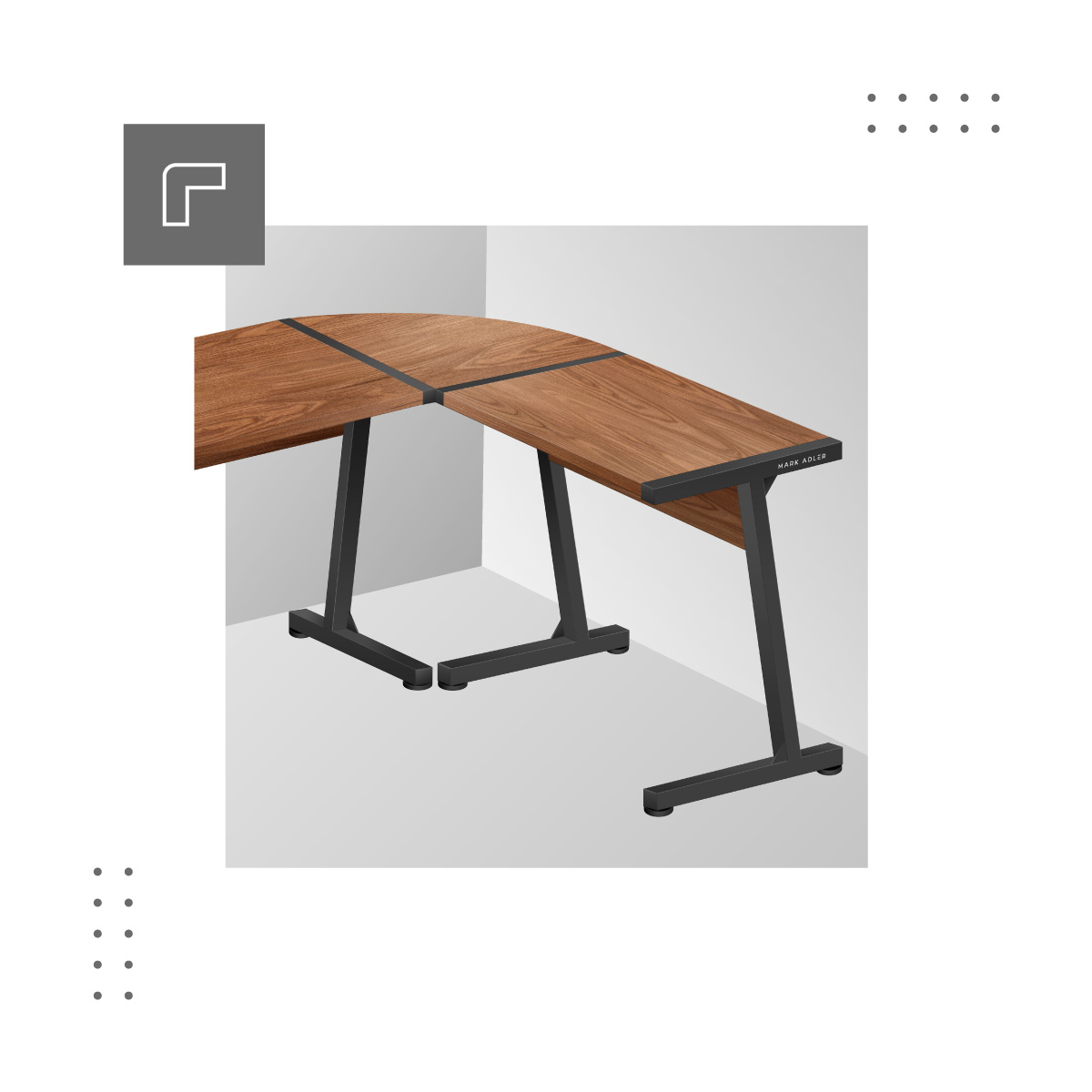 Biurko narożne Mark Adler Leader 5.5 wn - narożnik