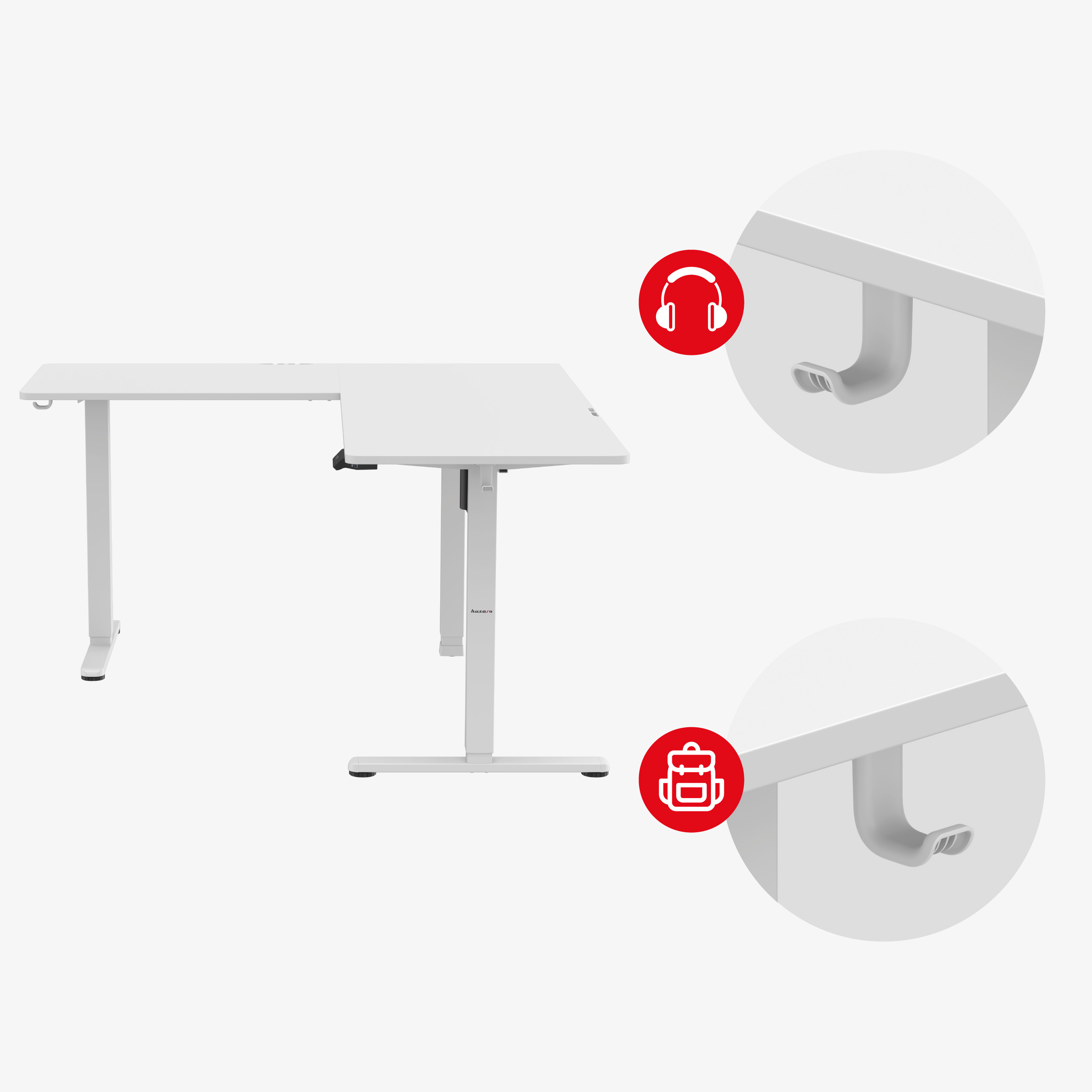 2 Uchwyty biurka elektrycznego Huzaro Hero 9.5