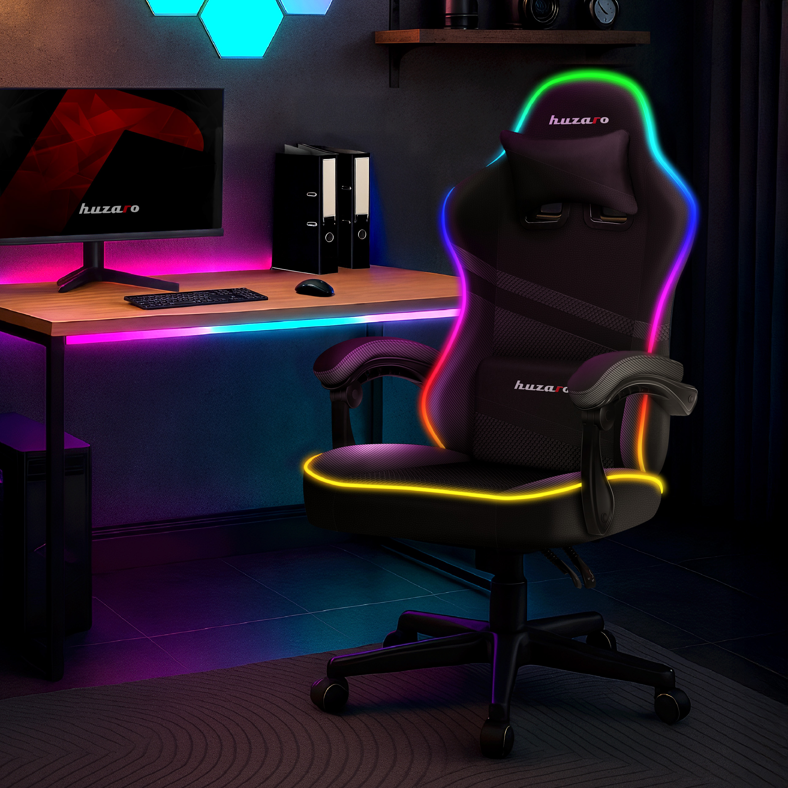 Fotel gamingowy Huzaro Force 4.4 RGB front