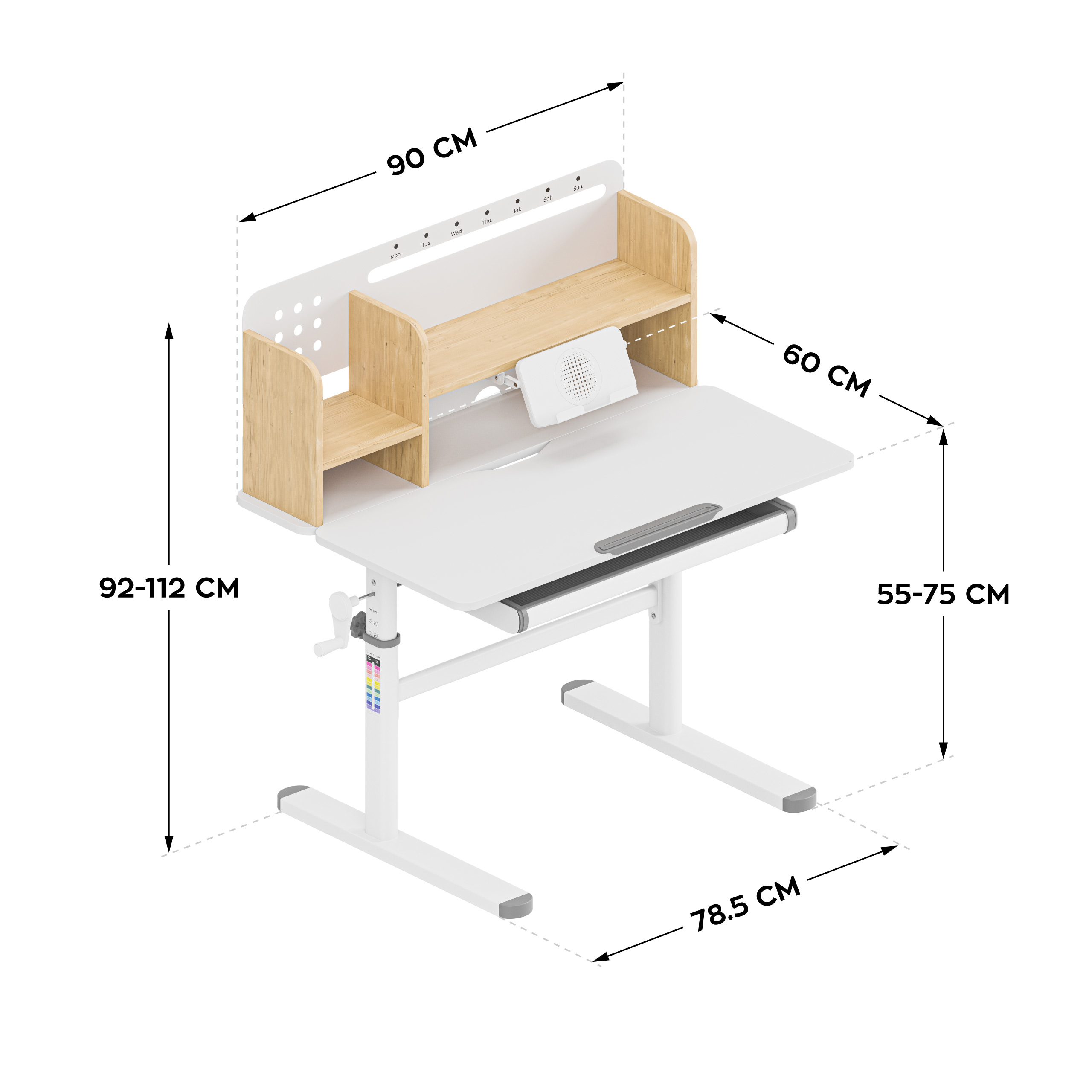 Wymiary biurka study 50