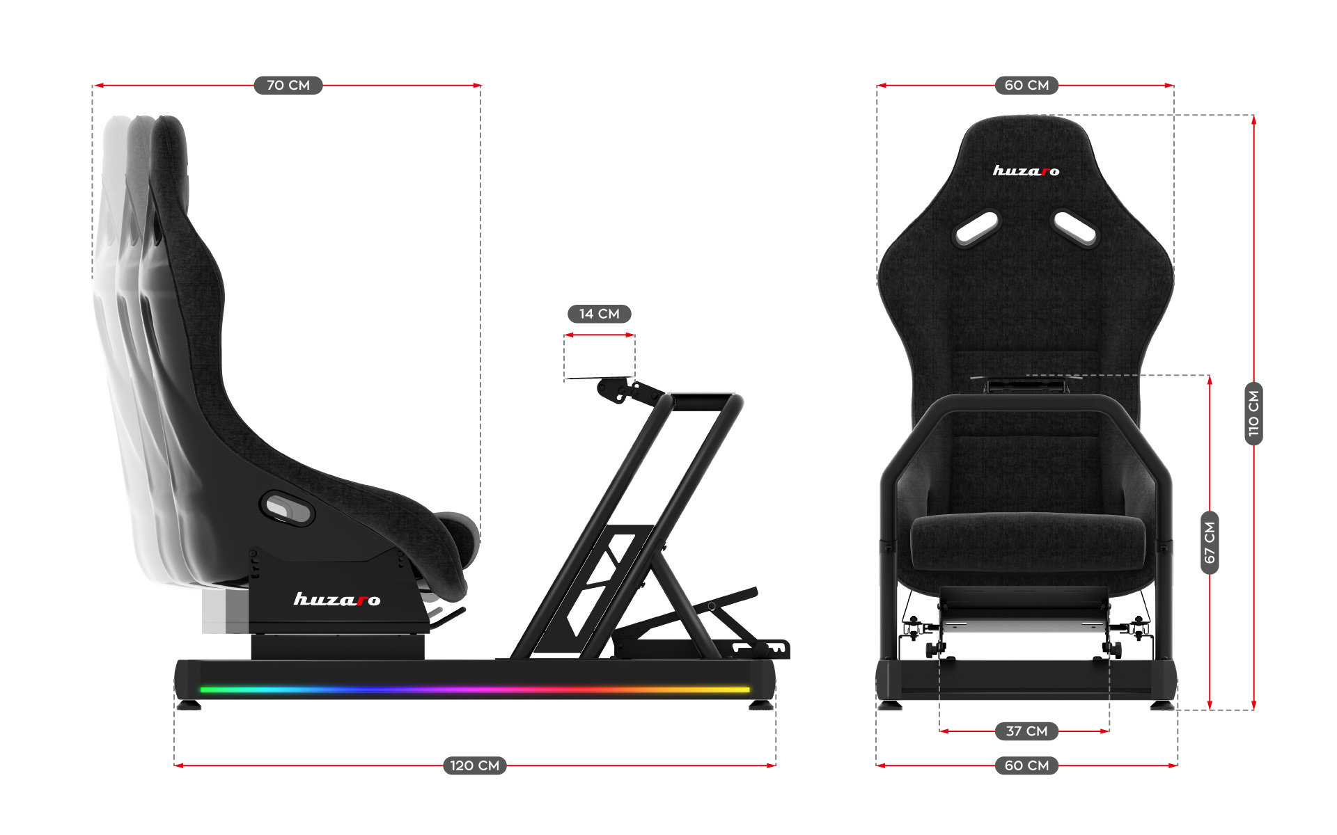Kokpit wyścigowy Speed 9.0 wymiary