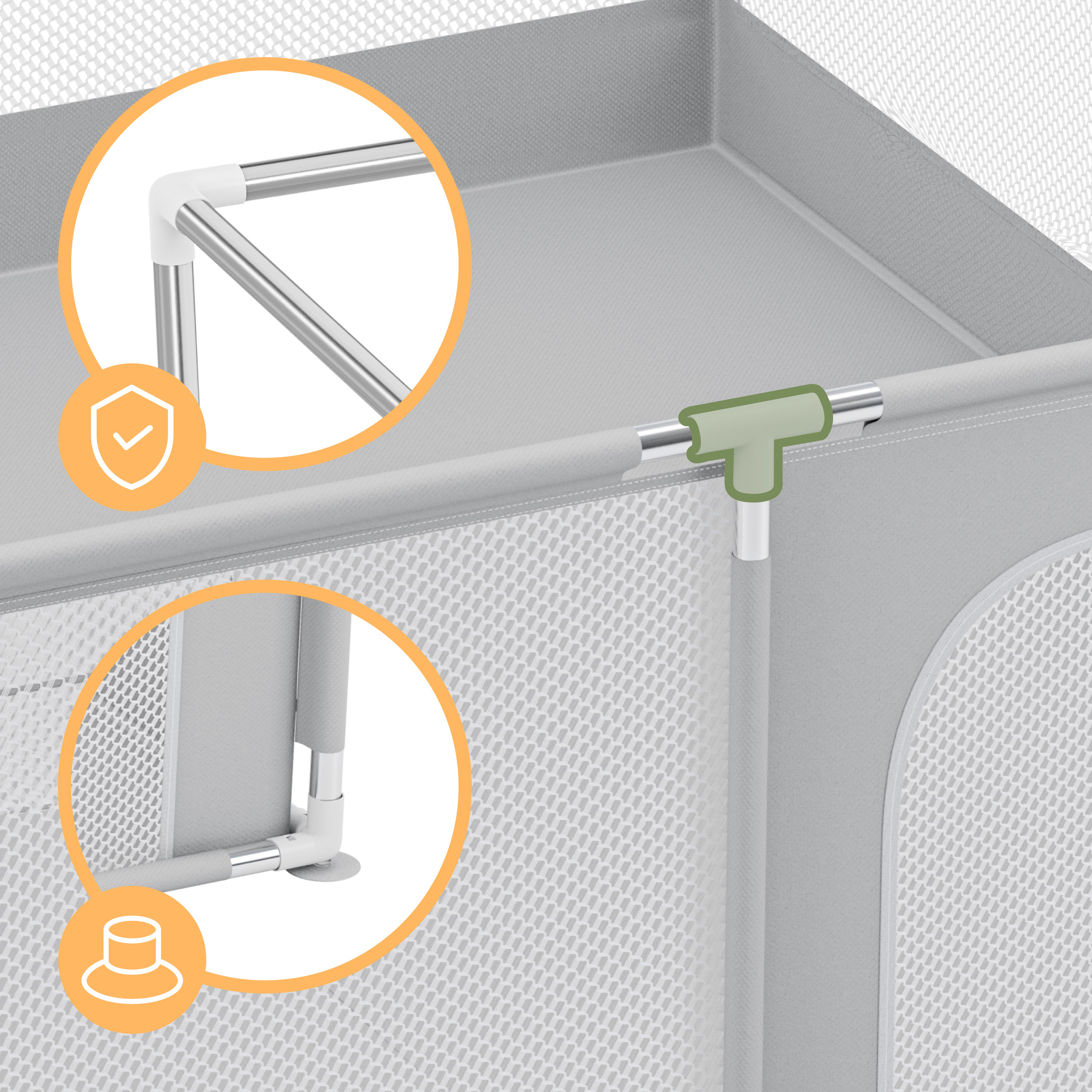 Tulano Cozy 28 kojec dla dzieci z podłogą