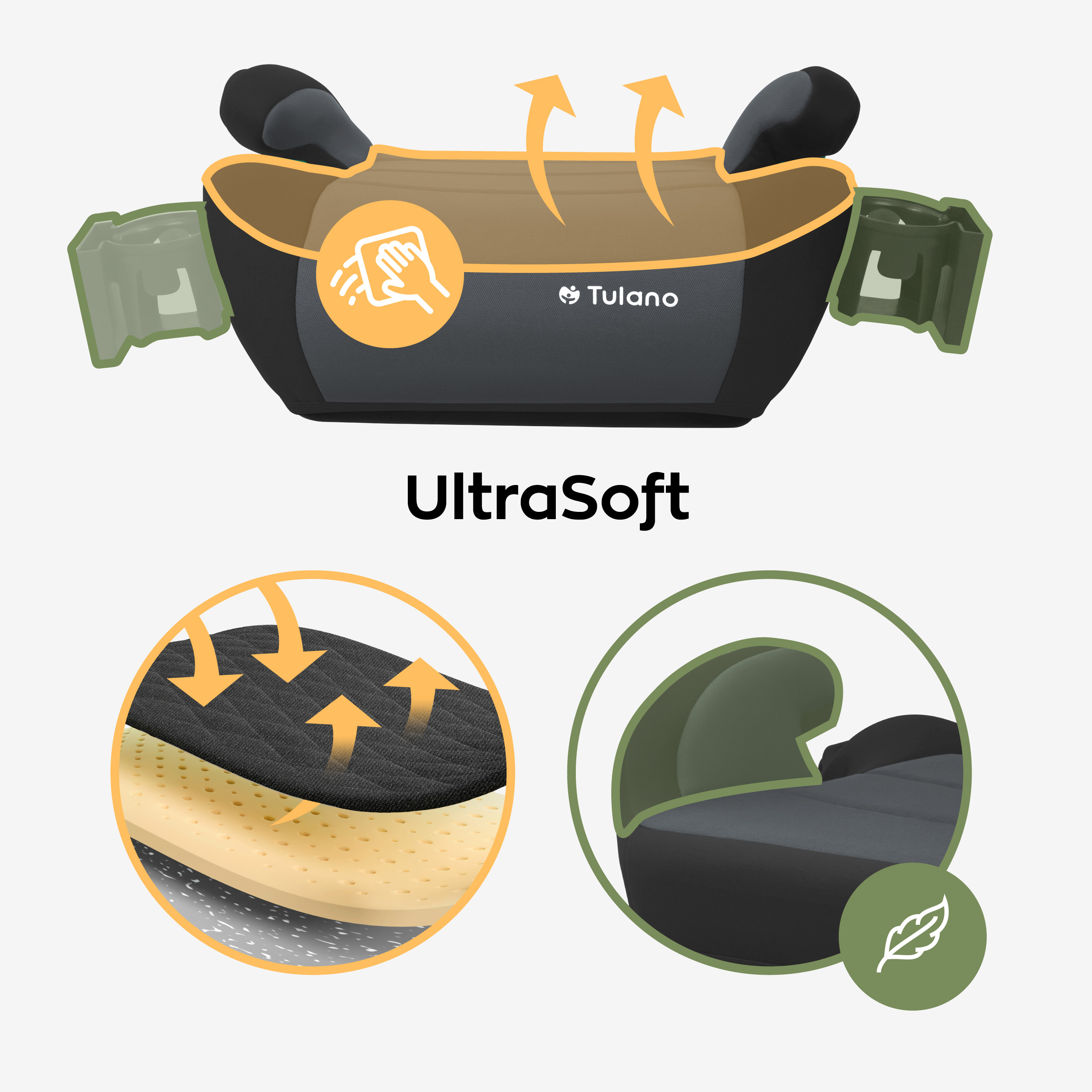 Miękko wyściełane podłokietniki