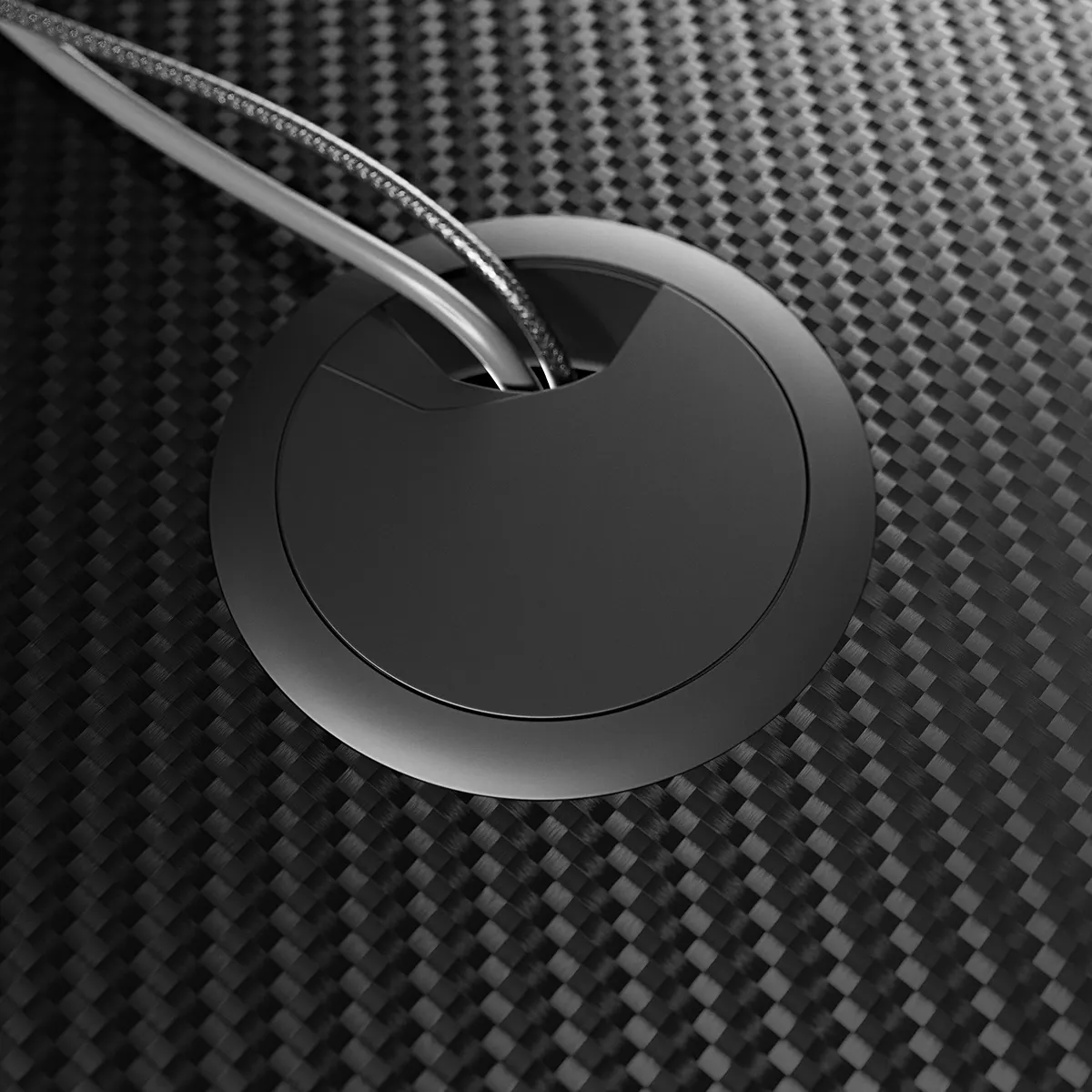 Hero 1.6 gaming desk cable inlets