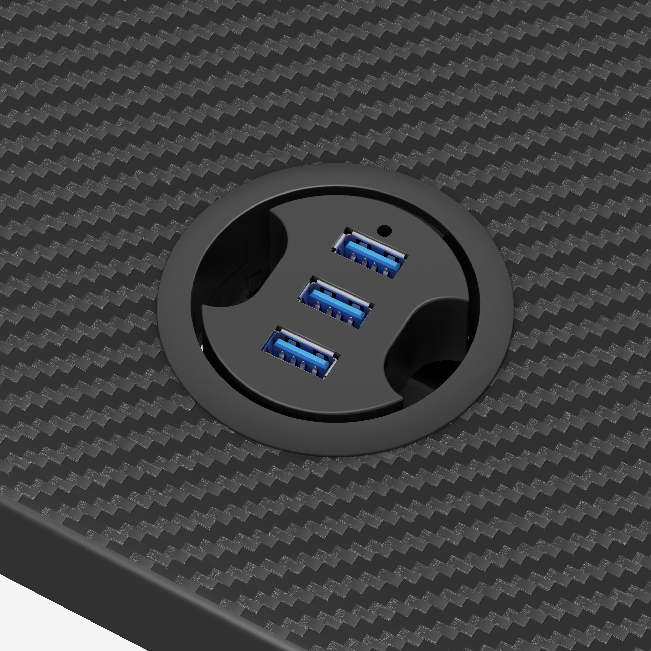 Hub USB i wloty na przewody