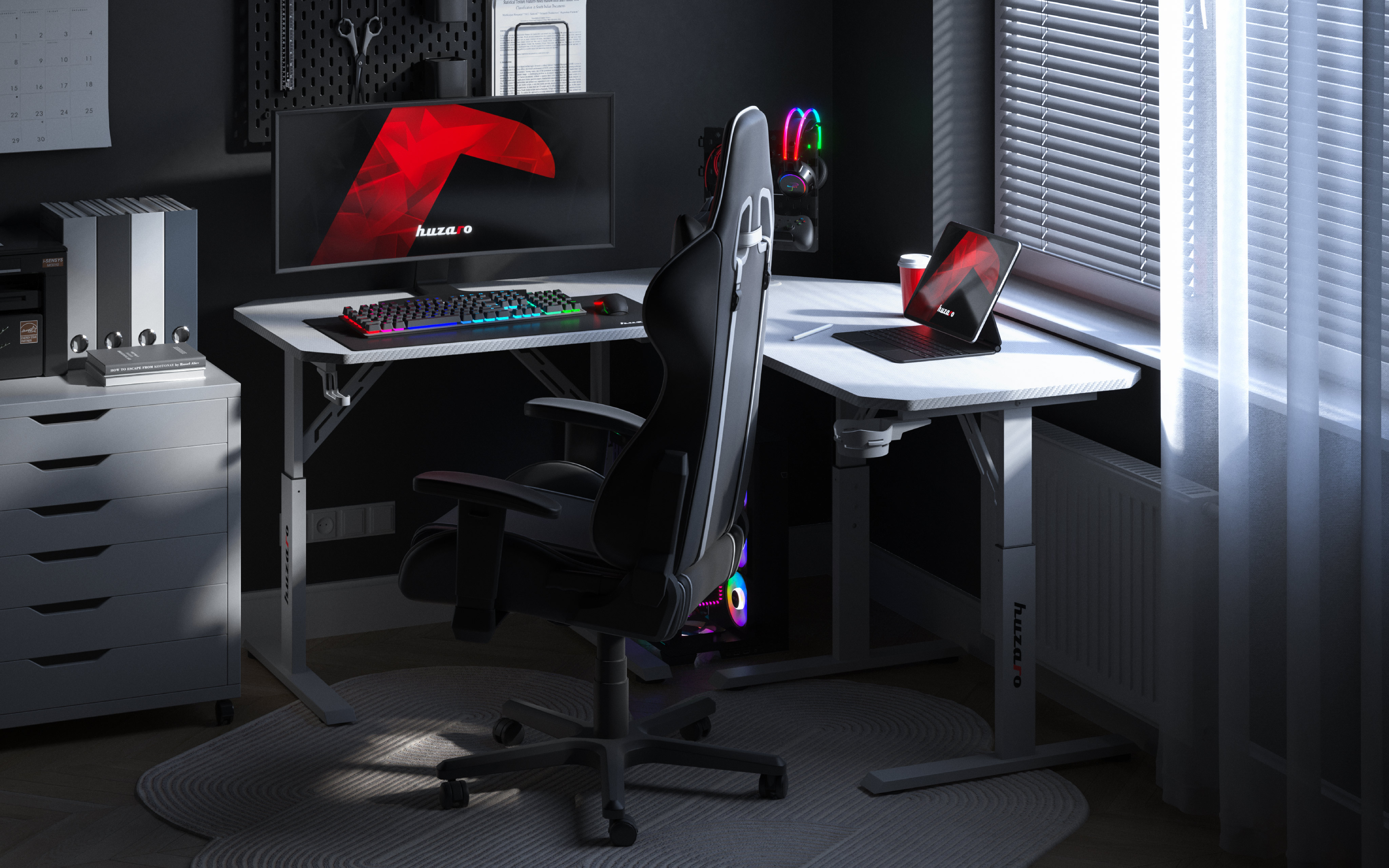 Zbliżenie na detale biurka